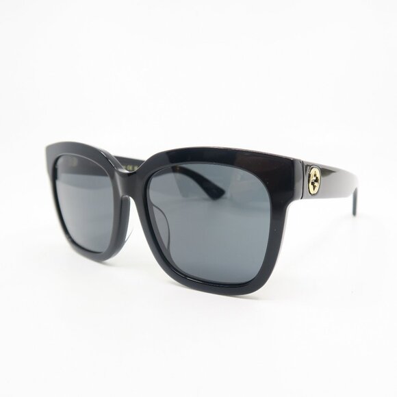 Gucci GG0034SAN 001 55mm Black Oversized Square New Women\'s Sunglasses. main image 6
